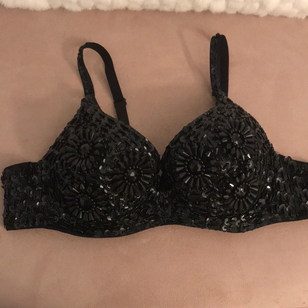 Sequin design bra